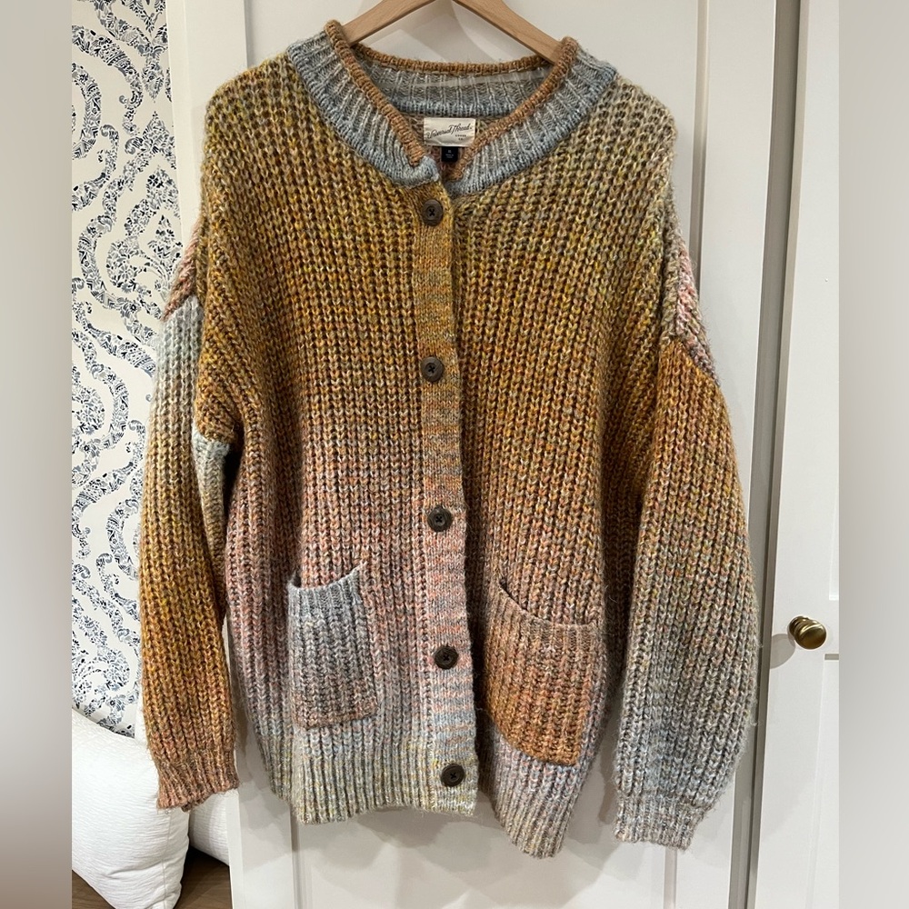 Universal Thread Multicolor Button Down Earth Colors